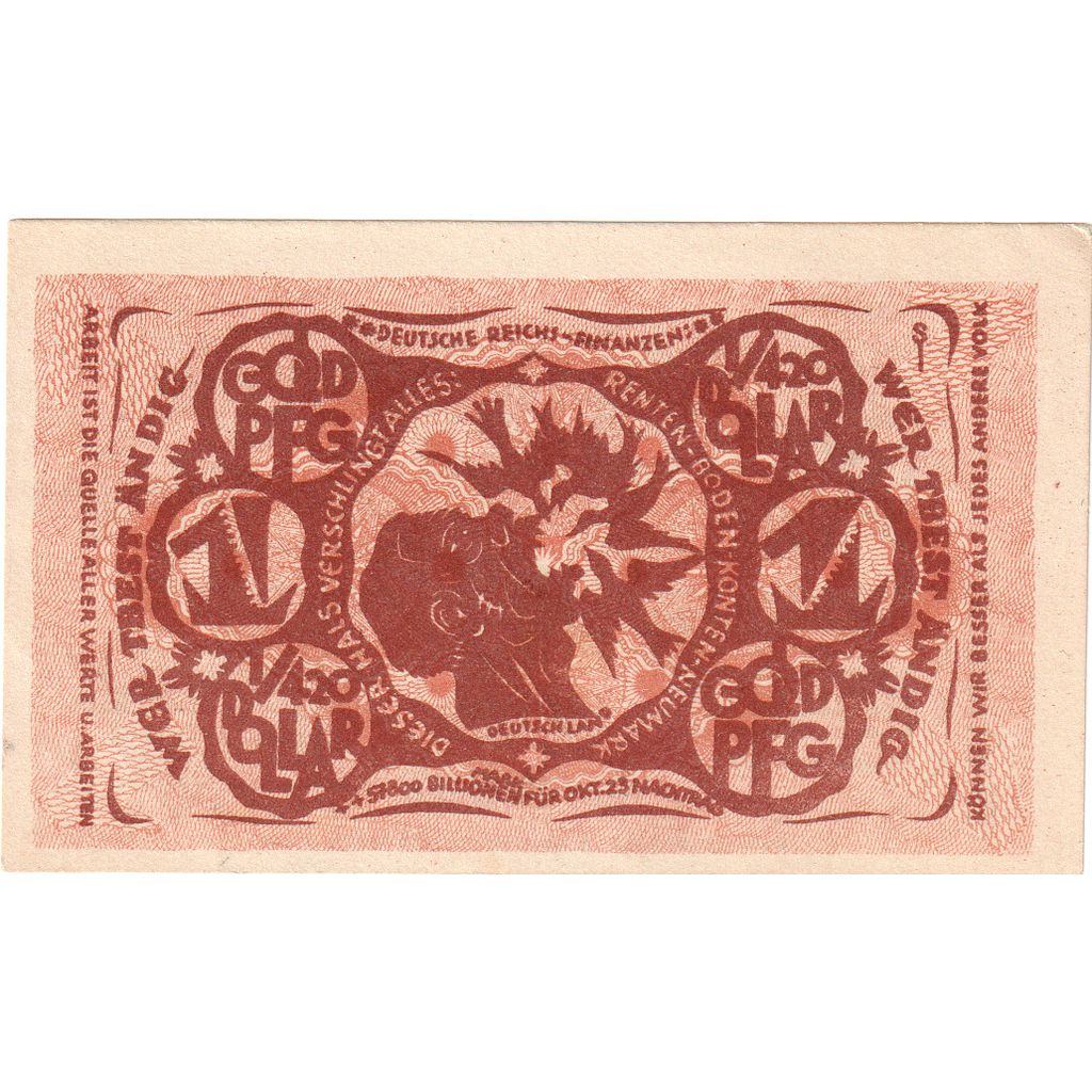 Germany, Bielefeld, 1 Goldpfennig, 1923-11-08, UNC(63), Grabowski:92