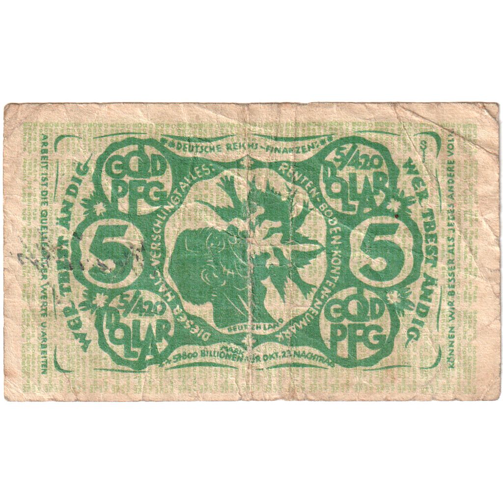 Germania, Bielefeld, 5 Goldpfennig, 1923-11-08, MB, Grabowski:93