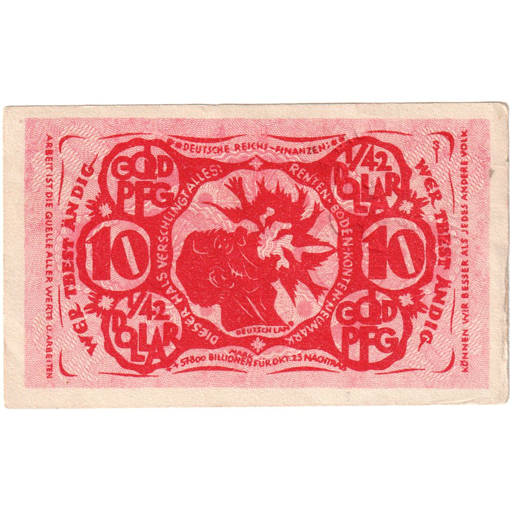 Germany, Bielefeld, 10 Goldpfenning, 1923-11-08, EF(40-45), Grabowski:94