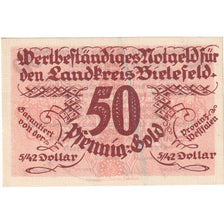 Germany, Bielefeld, 50 PFENNIG-GOLD, 1923-11-28, AU(55-58)