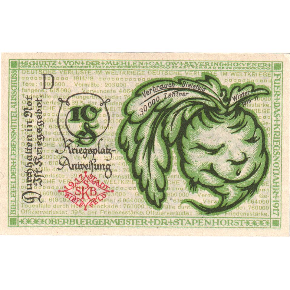 Germany, Bielefeld, 10 Pfennig, 1919-04-01, UNC(63), Grabowski:B44.8