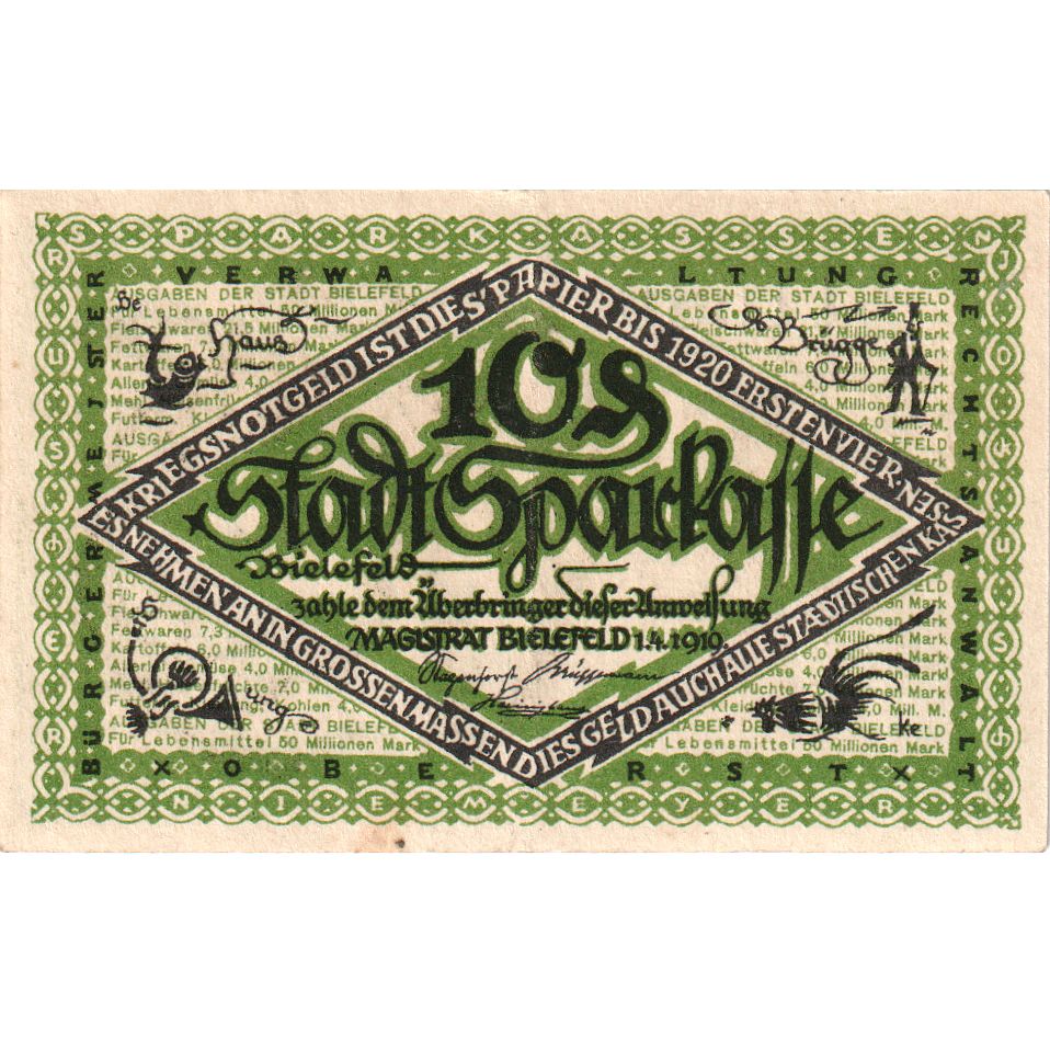 Duitsland, Bielefeld, 10 Pfennig, 1919-04-01, SUP, Grabowski:B44.8