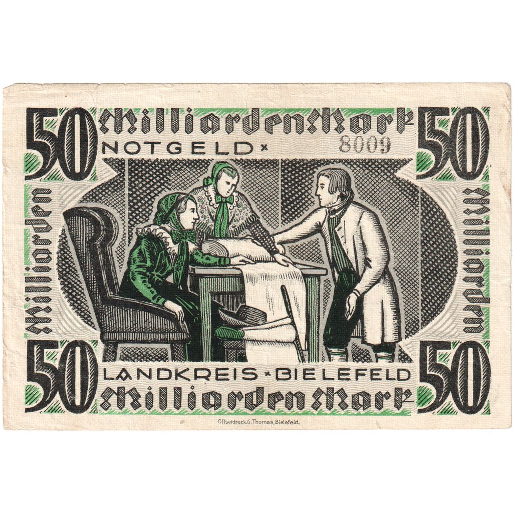 Deutschland, Bielefeld, 50 Milliarden Mark, undated (1923), S