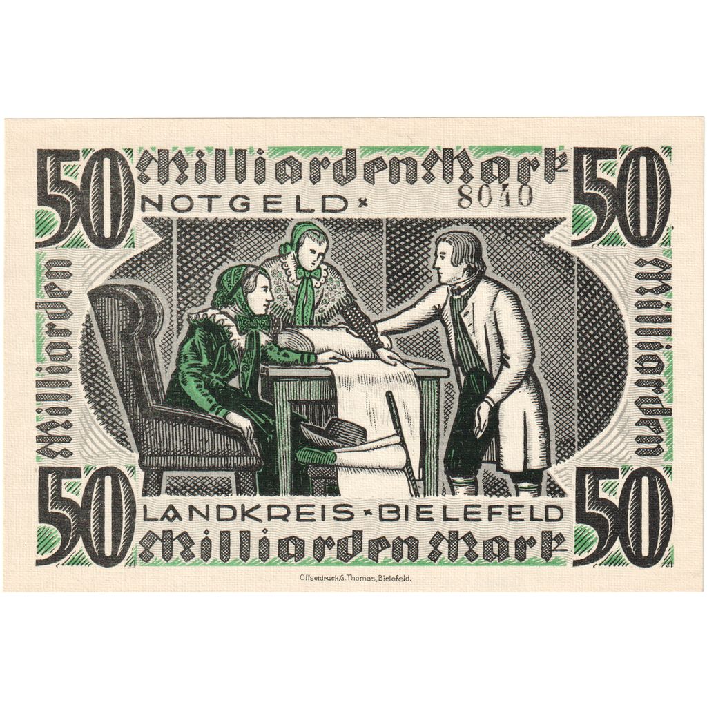 Allemagne, Bielefeld, 50 Milliarden Mark, undated (1923), SPL