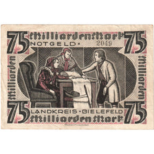 Germany, Bielefeld, 75 Milliarden Mark, 1923-10-25, EF(40-45)