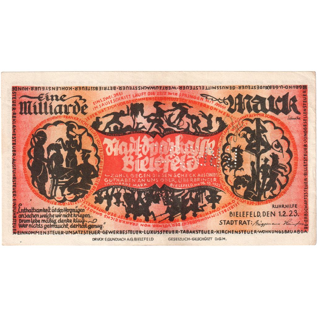Duitsland, 1 Milliarde Mark, 1923-02-01, TTB