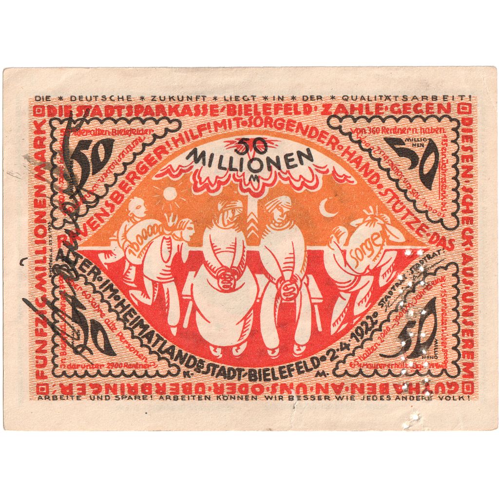 Germania, Bielefeld, 50 Millionen Mark, 1922-04-02, MB, Grabowski:83