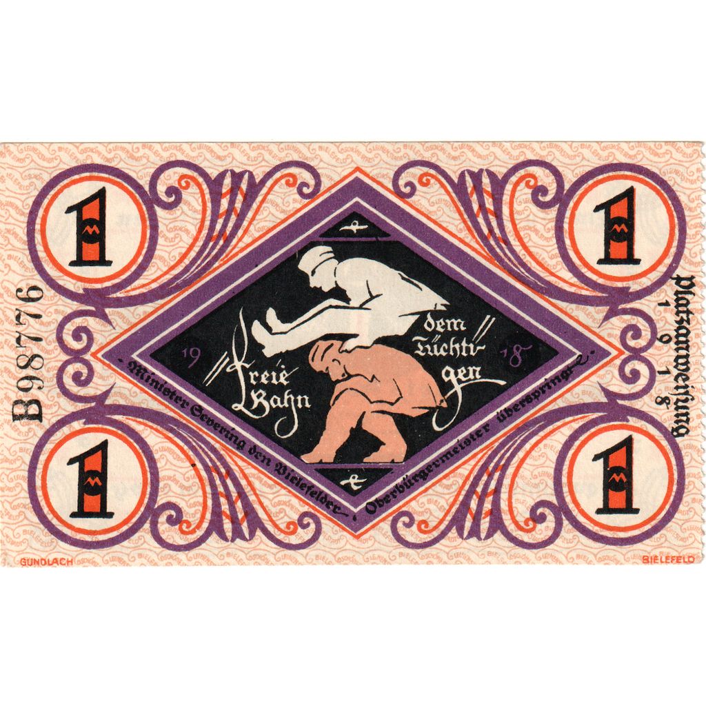 Allemagne, Bielefeld, 1 Mark, 1918-12-01, SPL