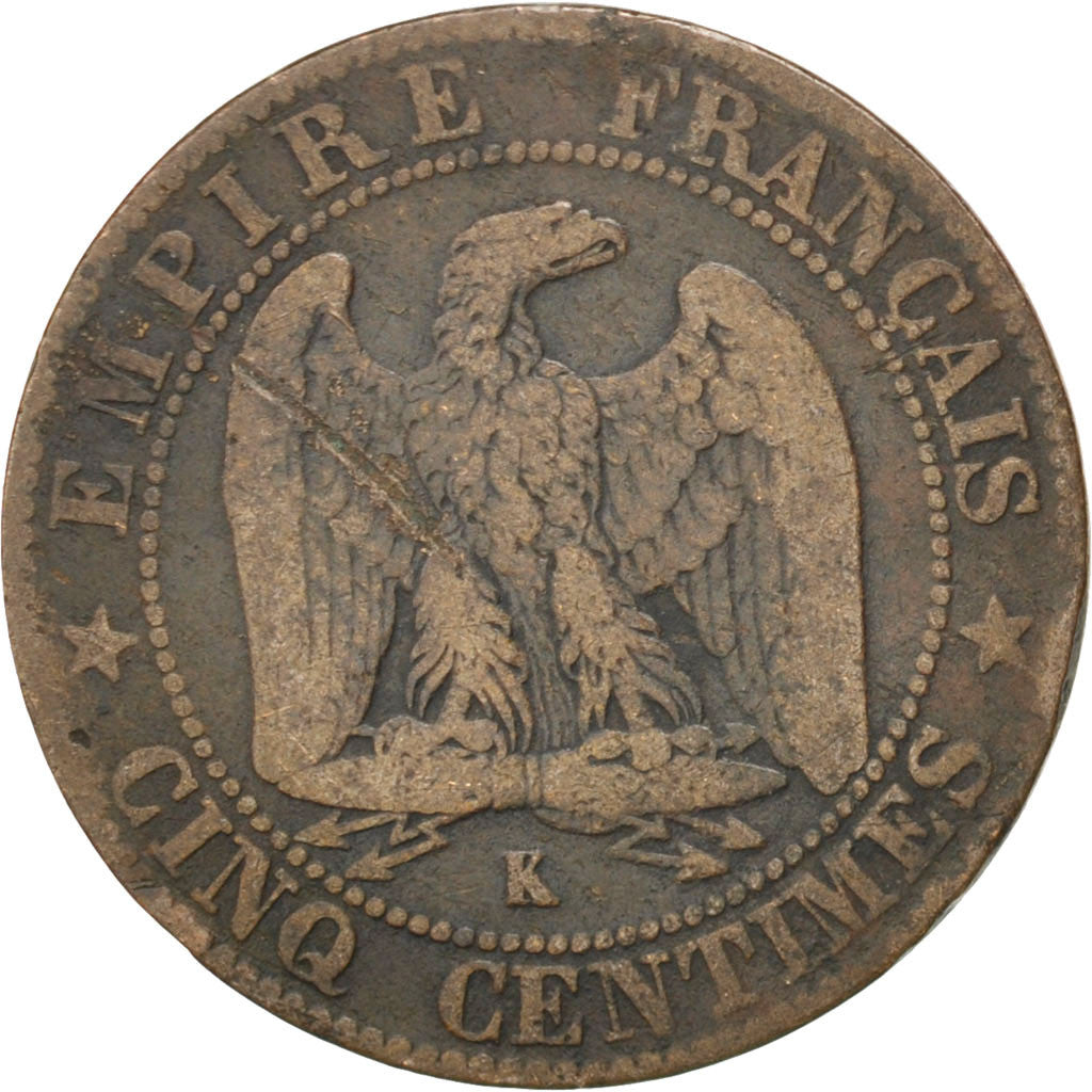 Coin, France, Napoleon III, Napoléon III, 5 Centimes, 1854, Bordeaux