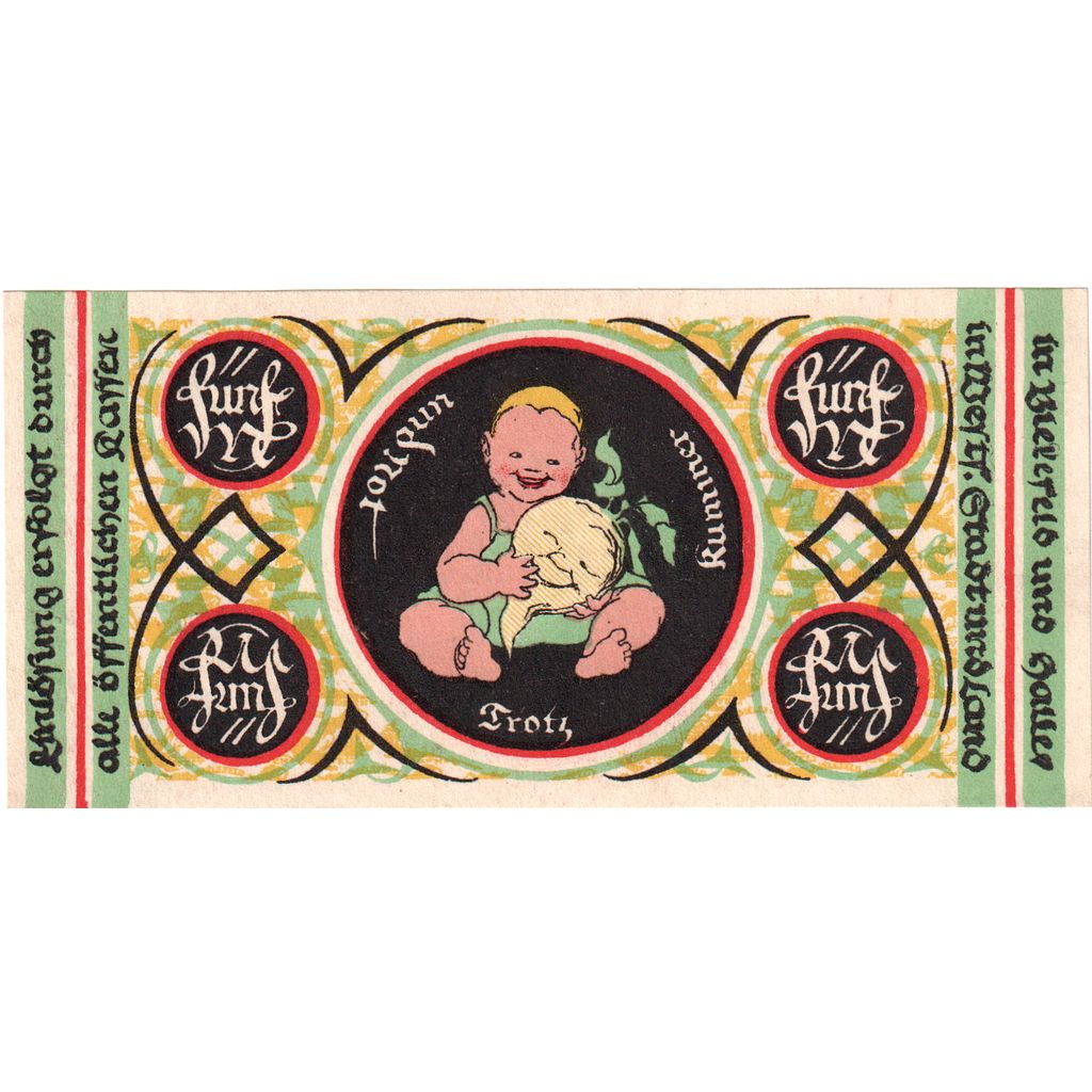 Alemanha, Bielefeld, 5 Mark, 1919-02-01, UNC(63)