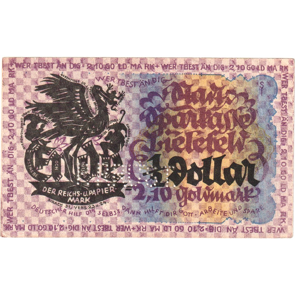 Alemania, Bielefeld, 2.10 Goldmark, 1923-11-08, EBC