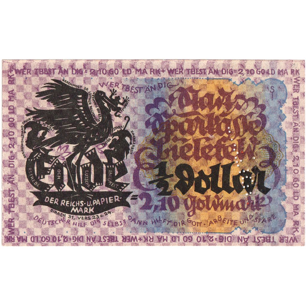 Niemcy, Bielefeld, 2.10 Goldmark, 1923-11-08, UNC(63)