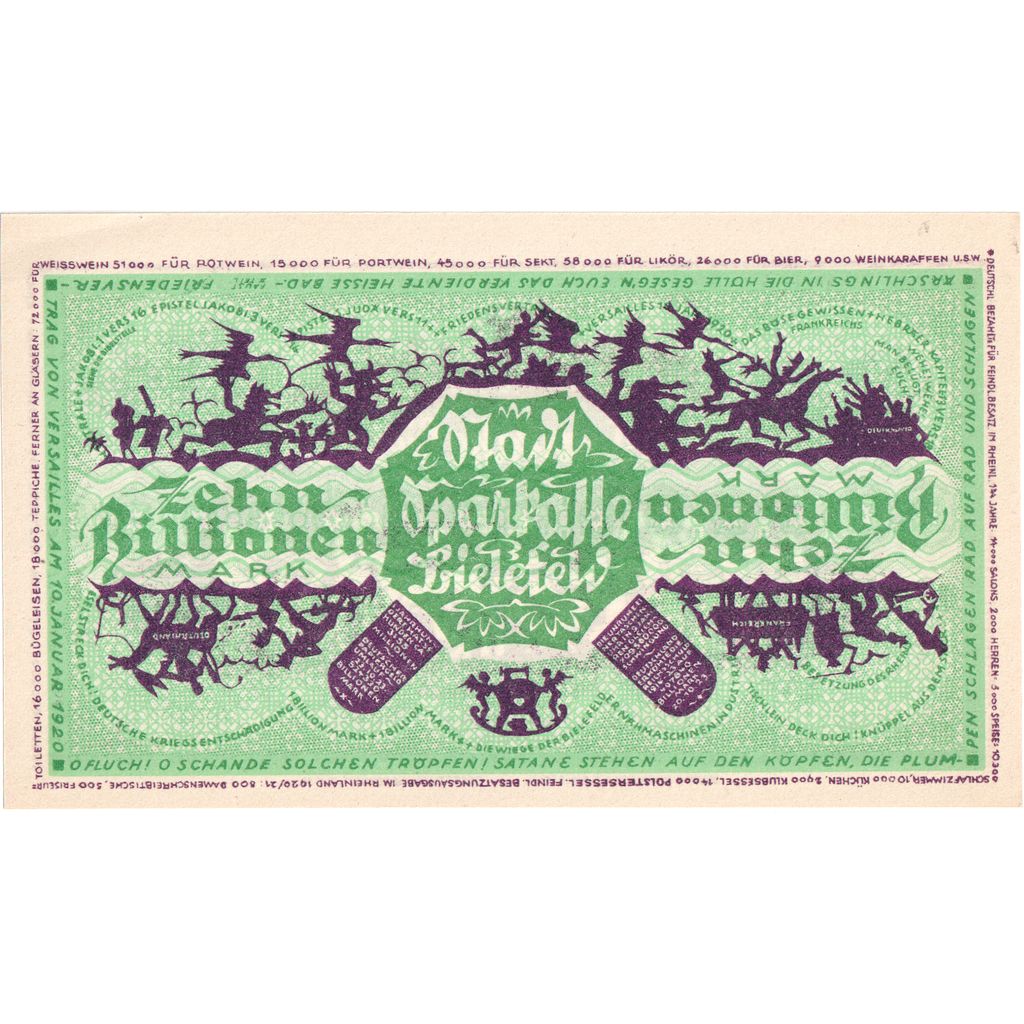 Alemania, Bielefeld, 10 Billion Mark, 1922-12-15, SC