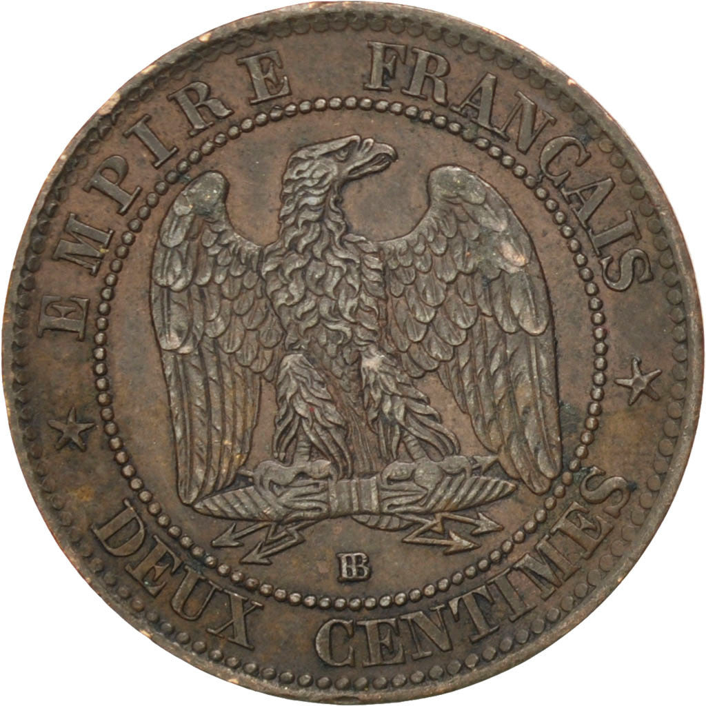 Monnaie, France, Napoleon III, Napoléon III, 2 Centimes, 1856, Strasbourg