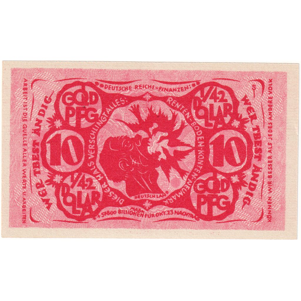 Germany, Bielefeld, 10 Goldpfenning, 1923-11-08, UNC(63), Grabowski:94