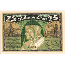 Germany, Bielefeld, 25 Milliarden Mark, 1923-10-25, UNC(63)