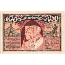 Germany, Bielefeld, 100 Milliarden Mark, 1923-10-25, UNC(63)