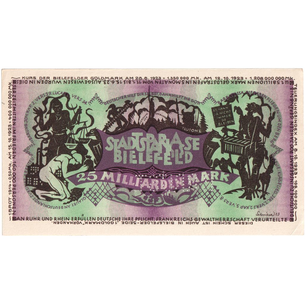 Germania, Bielefeld, 25 Milliarden Mark, 1923-02-01, SPL