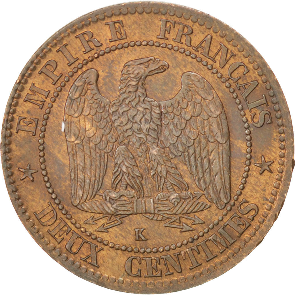Monnaie, France, Napoleon III, Napoléon III, 2 Centimes, 1862, Bordeaux, SUP+