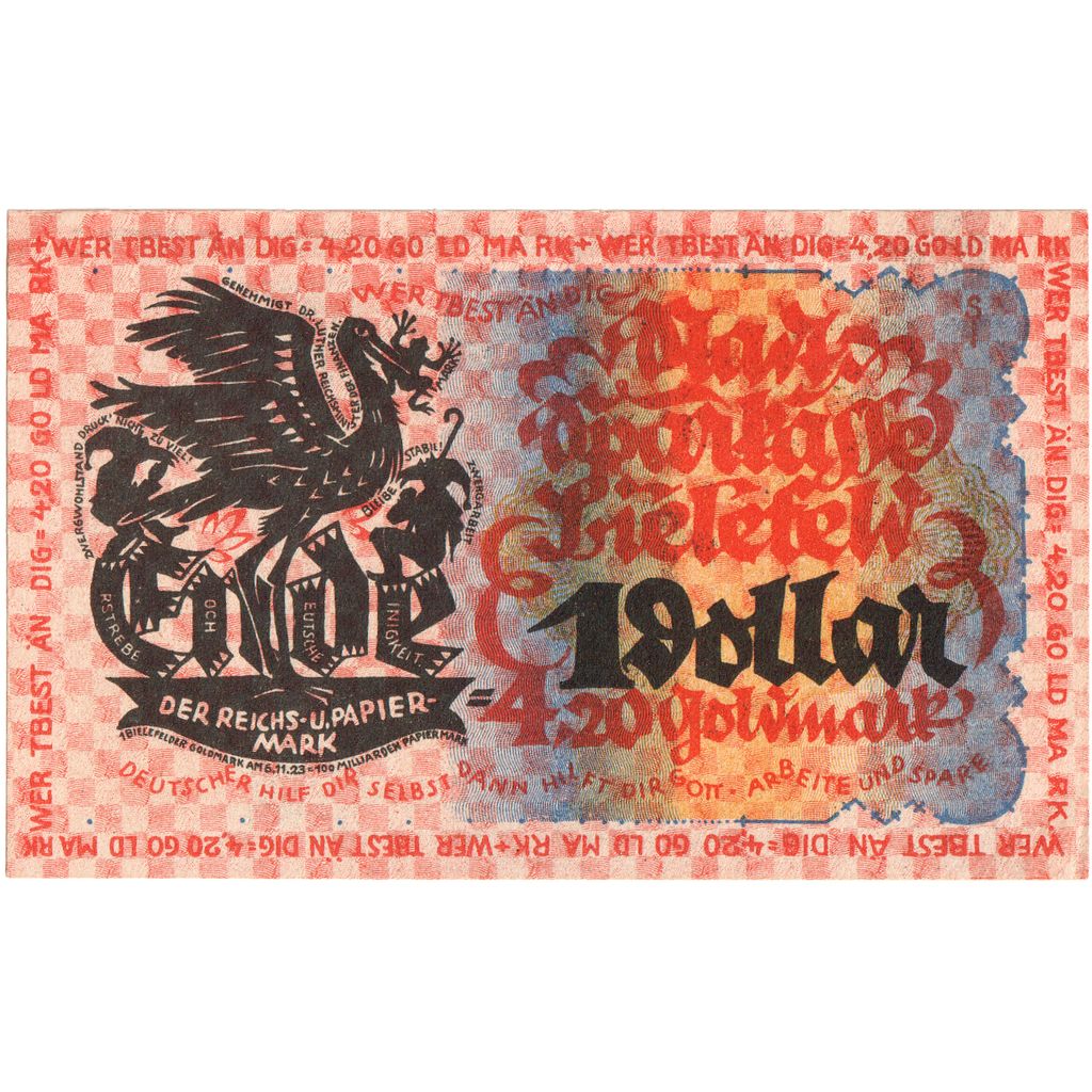 Deutschland, Bielefeld, 4.20 Goldmark, 1923-11-06, UNZ-