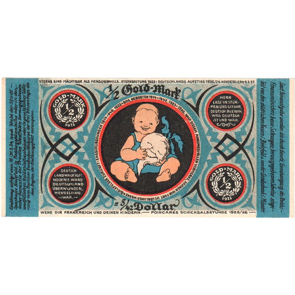 Deutschland, Bielefeld, 1/2 Goldmark, 1923-11-24, UNZ-, Grabowski:98