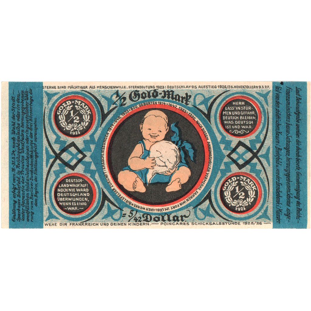 Deutschland, Bielefeld, 1/2 Goldmark, 1923-11-24, UNZ-, Grabowski:98
