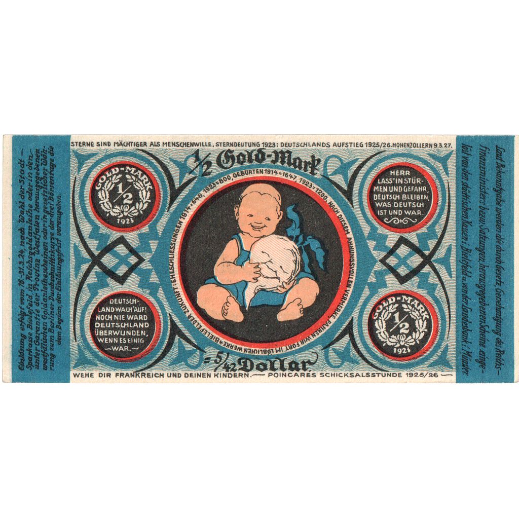 Deutschland, Bielefeld, 1/2 Goldmark, 1923-11-24, UNZ-, Grabowski:98