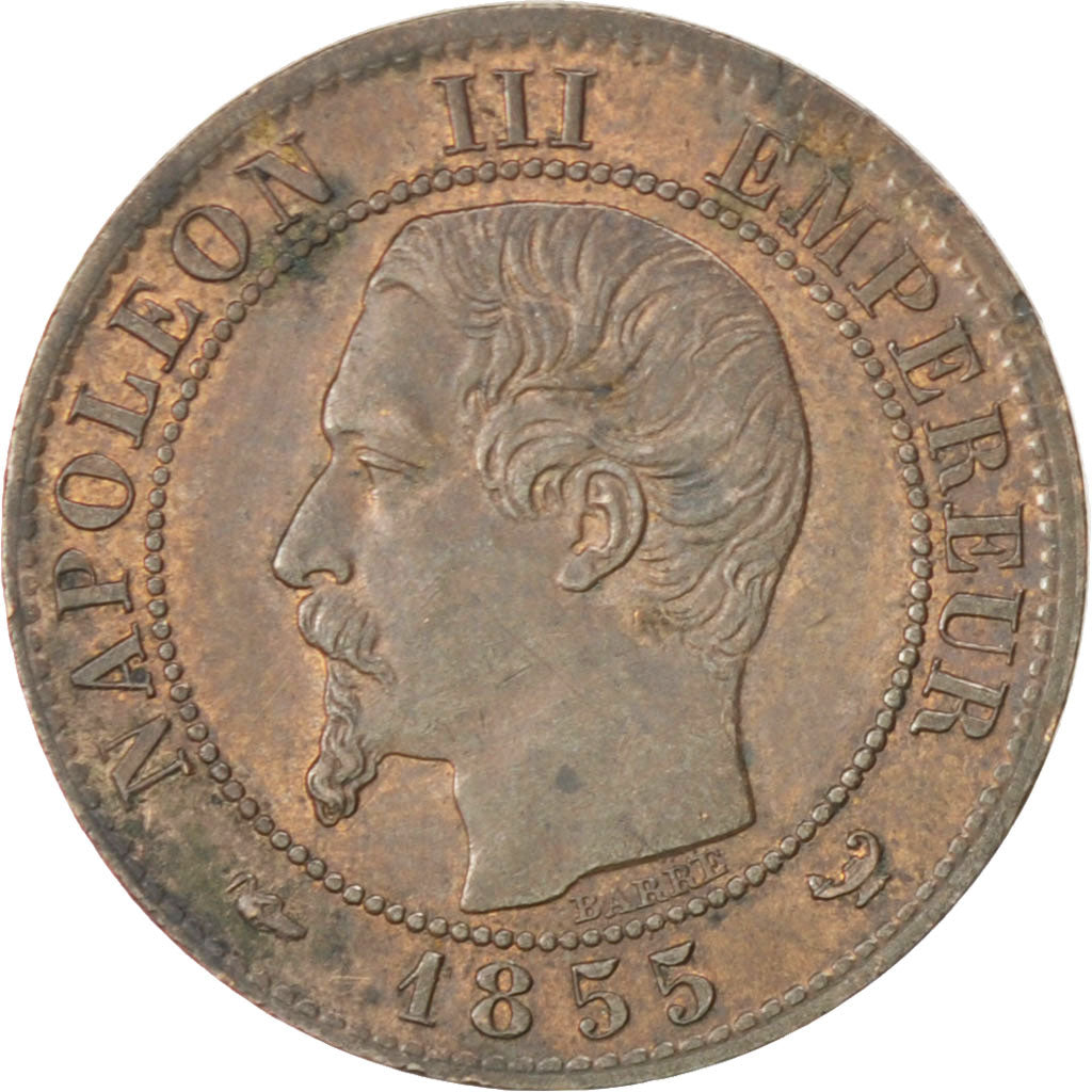Monnaie, France, Napoleon III, Napoléon III, Centime, 1855, Lille, SUP, Bronze