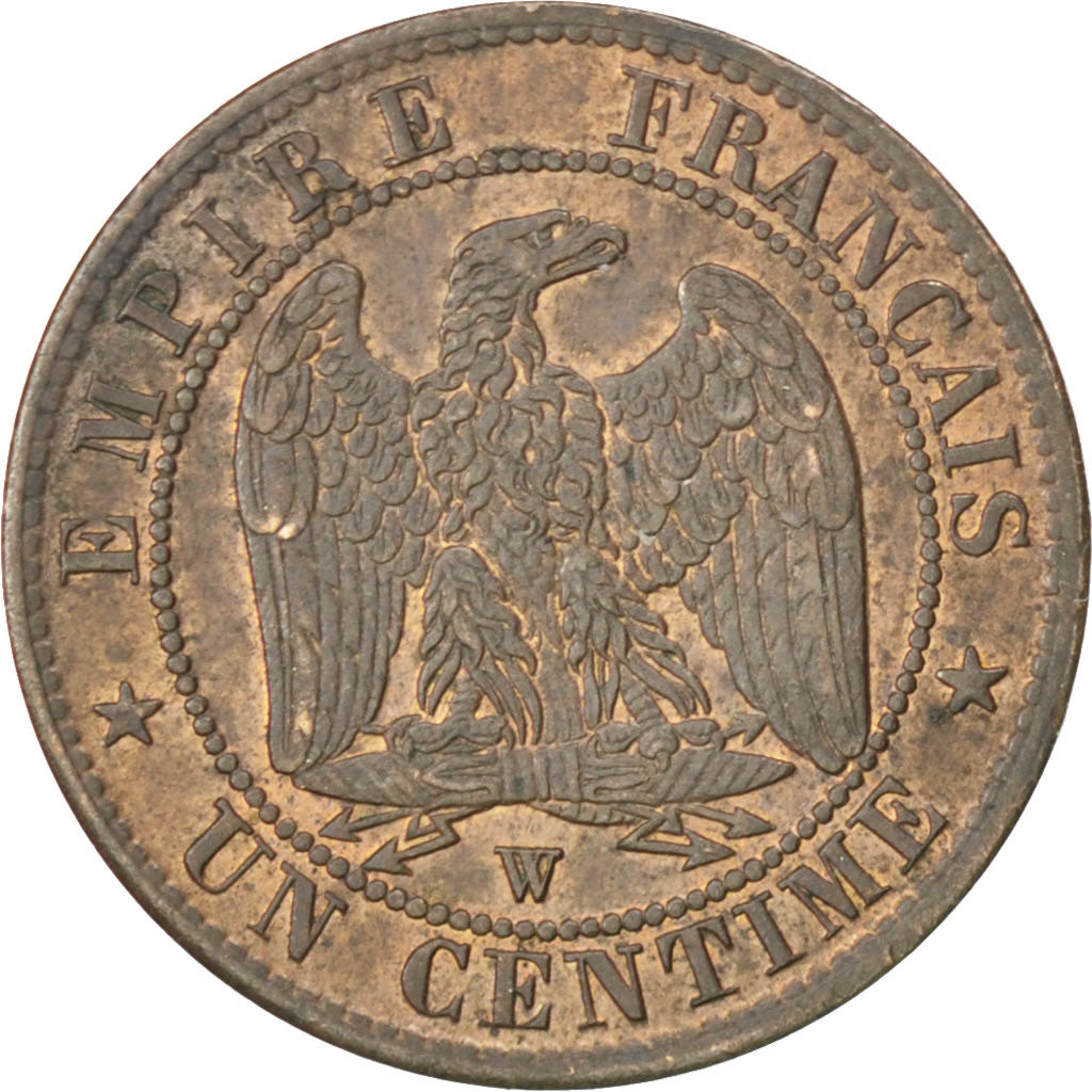 Monnaie, France, Napoleon III, Napoléon III, Centime, 1855, Lille, SUP, Bronze