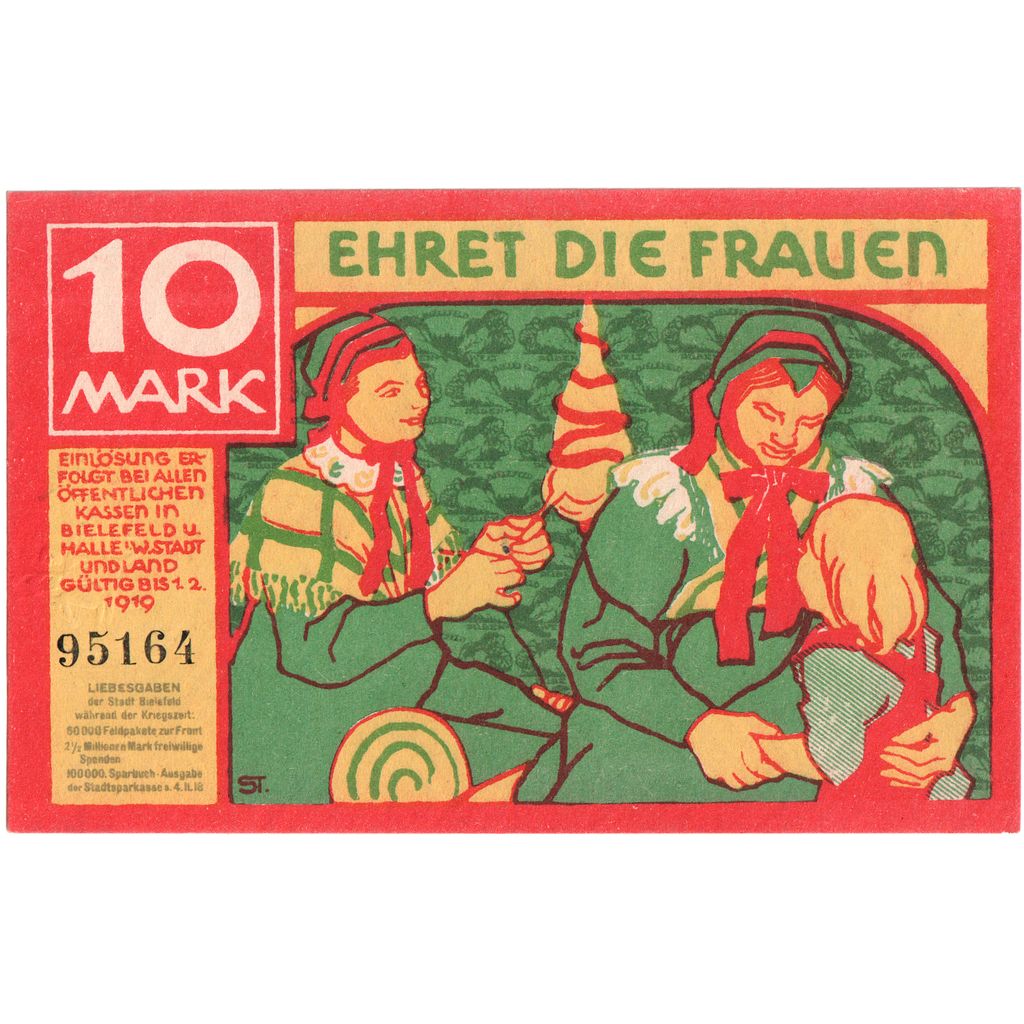 Deutschland, Bielefeld, 10 Mark, 1918-11-01, UNZ-