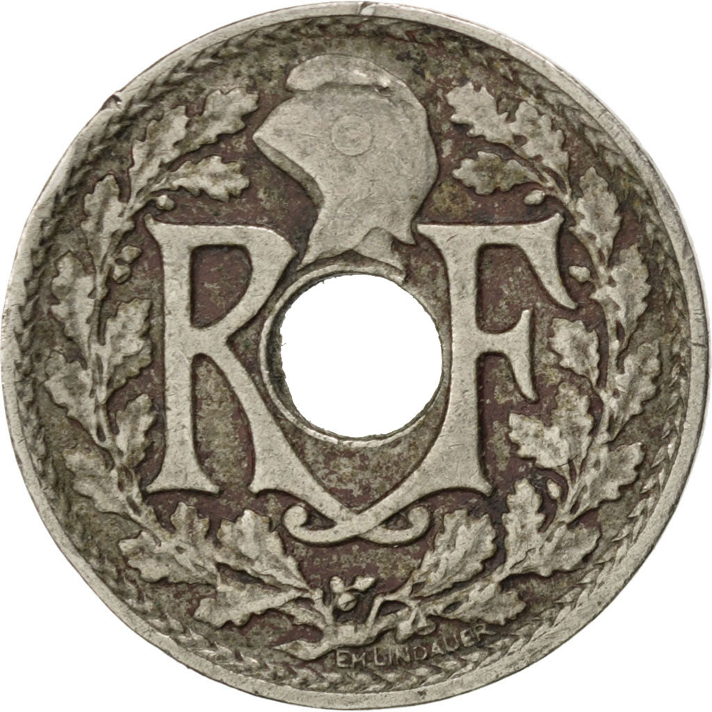 Coin, France, Lindauer, 5 Centimes, 1922, Poissy, EF(40-45), Copper-nickel