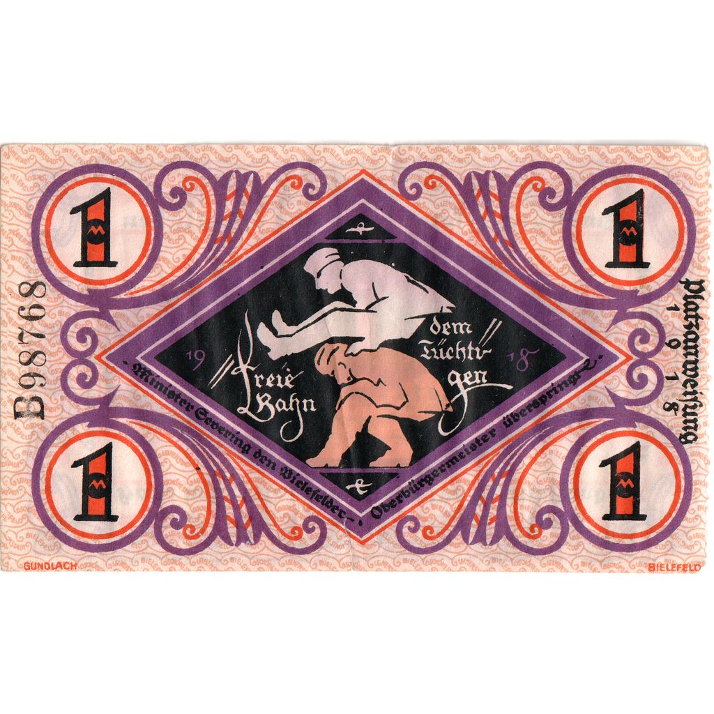Deutschland, Bielefeld, 1 Mark, 1918-12-01, SS