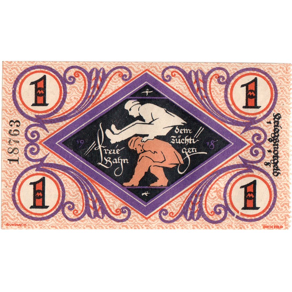 Deutschland, Bielefeld, 1 Mark, 1918-12-01, UNZ-