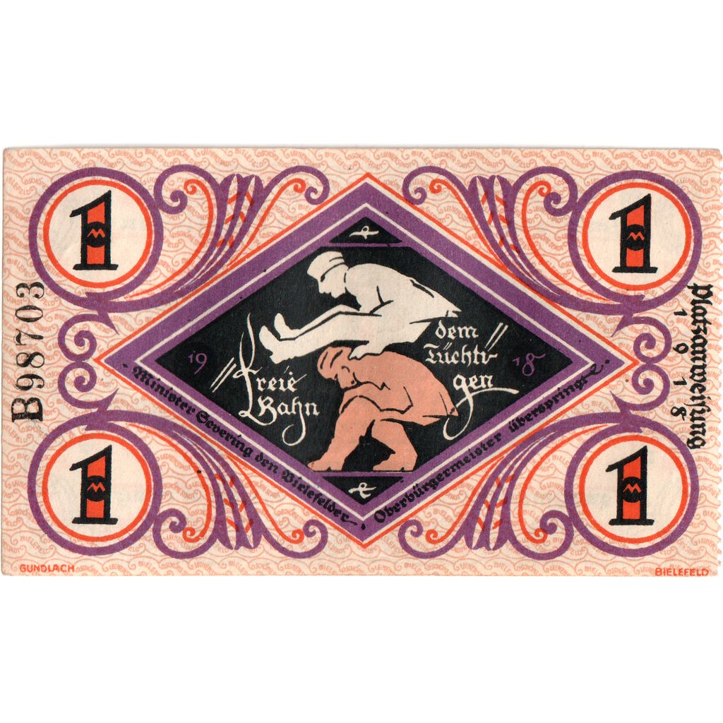 Deutschland, Bielefeld, 1 Mark, 1918-12-01, SS
