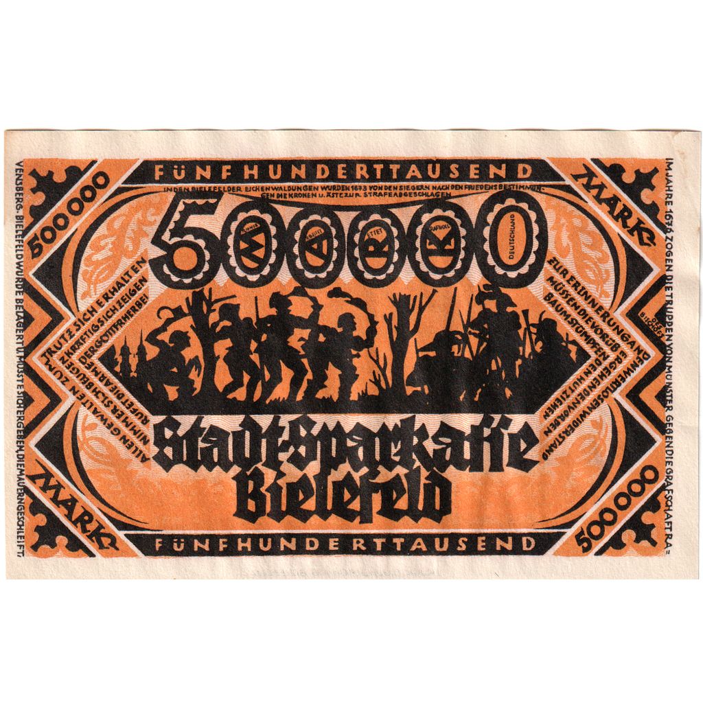 Deutschland, Bielefeld, 500 000 Mark, 1923-08-20, UNZ-