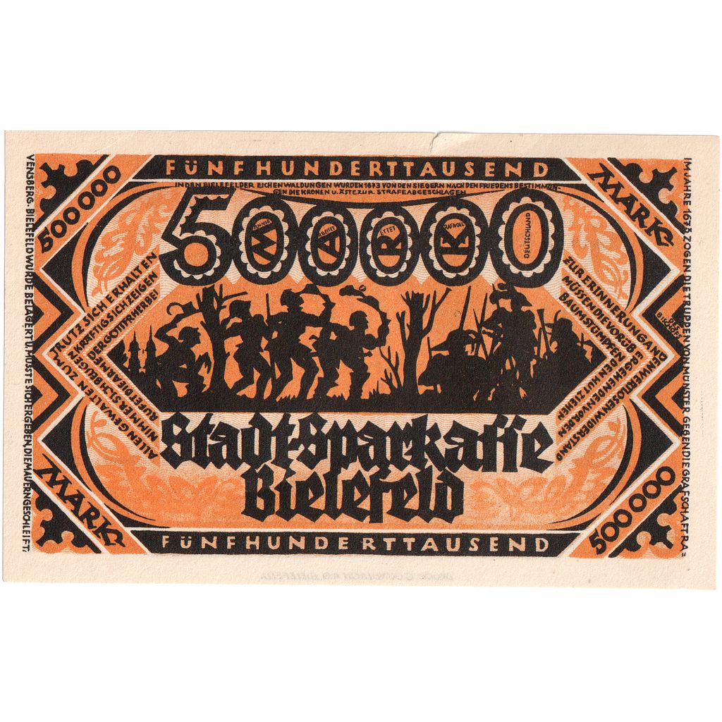 Deutschland, Bielefeld, 500 000 Mark, 1923-08-20, UNZ-