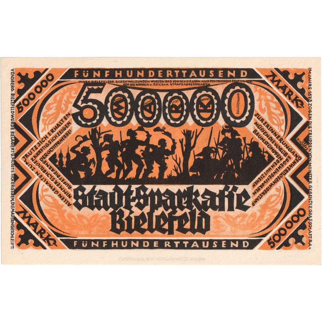 Deutschland, Bielefeld, 500 000 Mark, 1923-08-20, UNZ-
