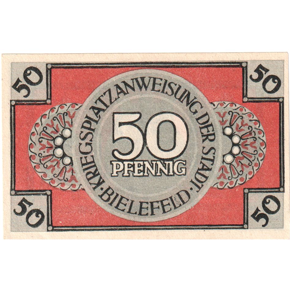 Deutschland, Bielefeld, 50 Pfennig, 1918-03-01, UNZ-, Grabowski:44.6