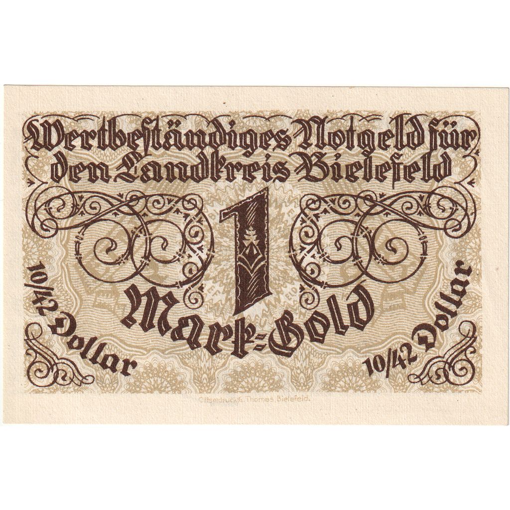 Deutschland, Bielefeld, 1 Goldmark, 1923-11-28, UNZ-