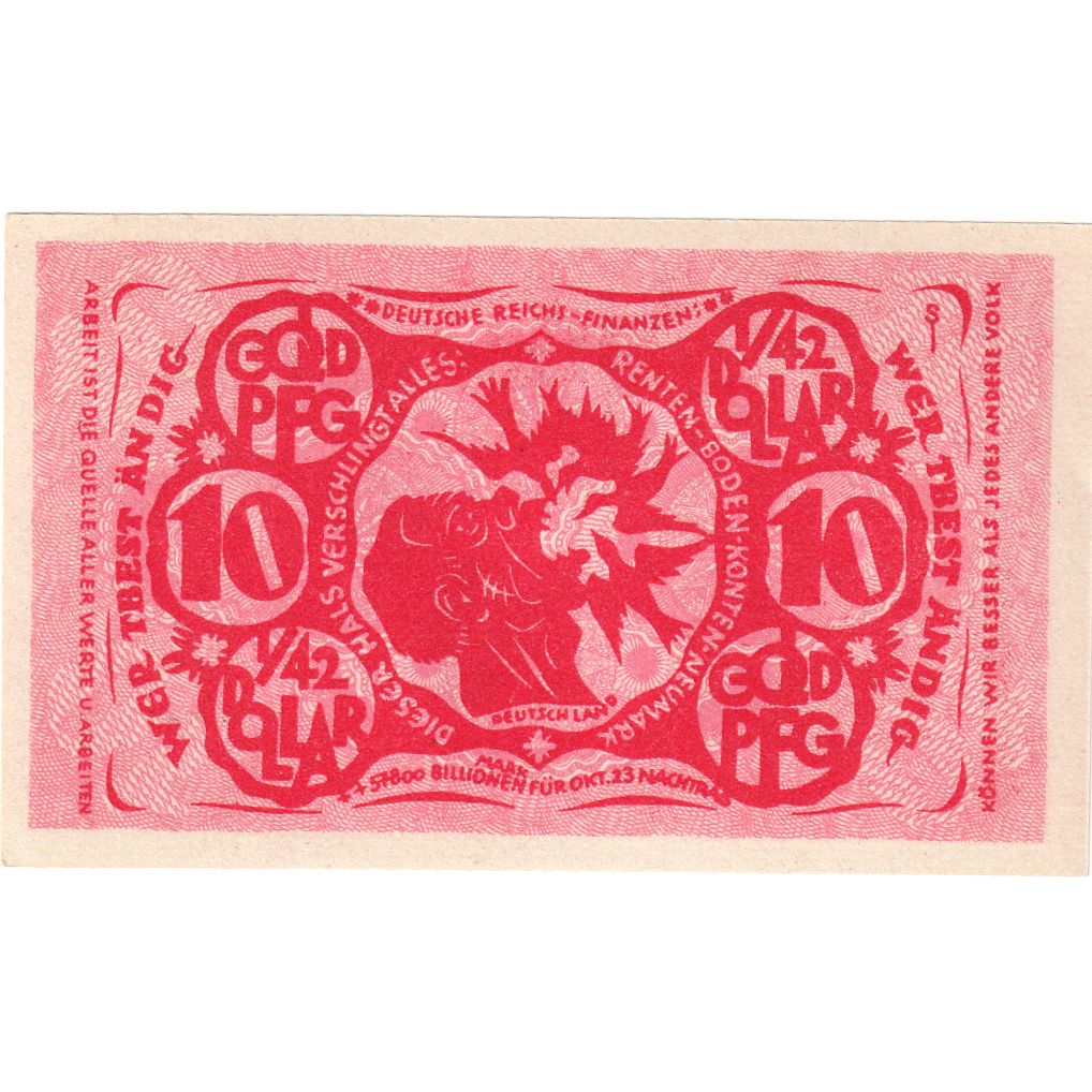 Germania, Bielefeld, 10 Goldpfennig, 1923-11-08, SPL, Grabowski:94