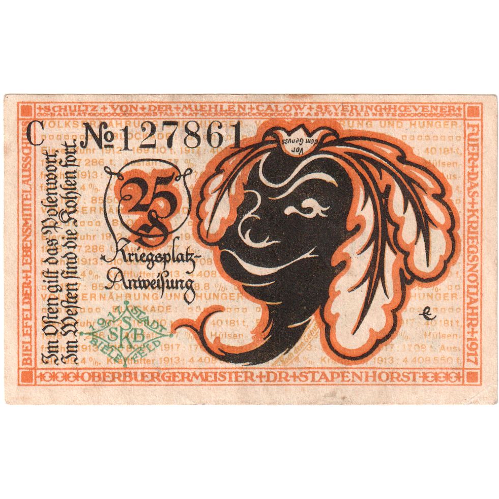 Alemania, Bielefeld, 25 Pfennig, 1919-04-01, EBC