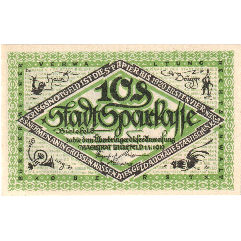 Alemania, Bielefeld, 10 Pfennig, 1919-04-01, SC, Grabowski:44