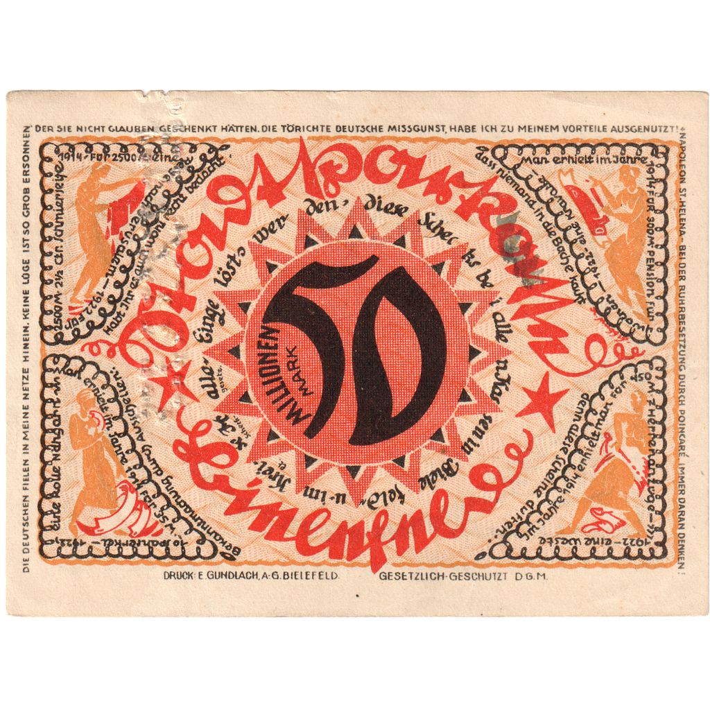 Germania, Bielefeld, 50 Millionen Mark, 1922-04-02, SPL, Grabowski:93