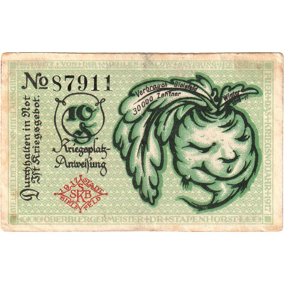 Germany, Bielefeld, 10 Pfennig, 1917-07-01, EF(40-45), Grabowski:44.2b