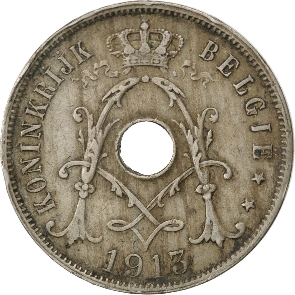 Monnaie, Belgique, 25 Centimes, 1913, TTB, Copper-nickel, KM:69