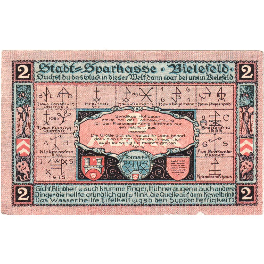 Germany, Bielefeld, 2 Mark, 1921-05-15, AU(55-58)