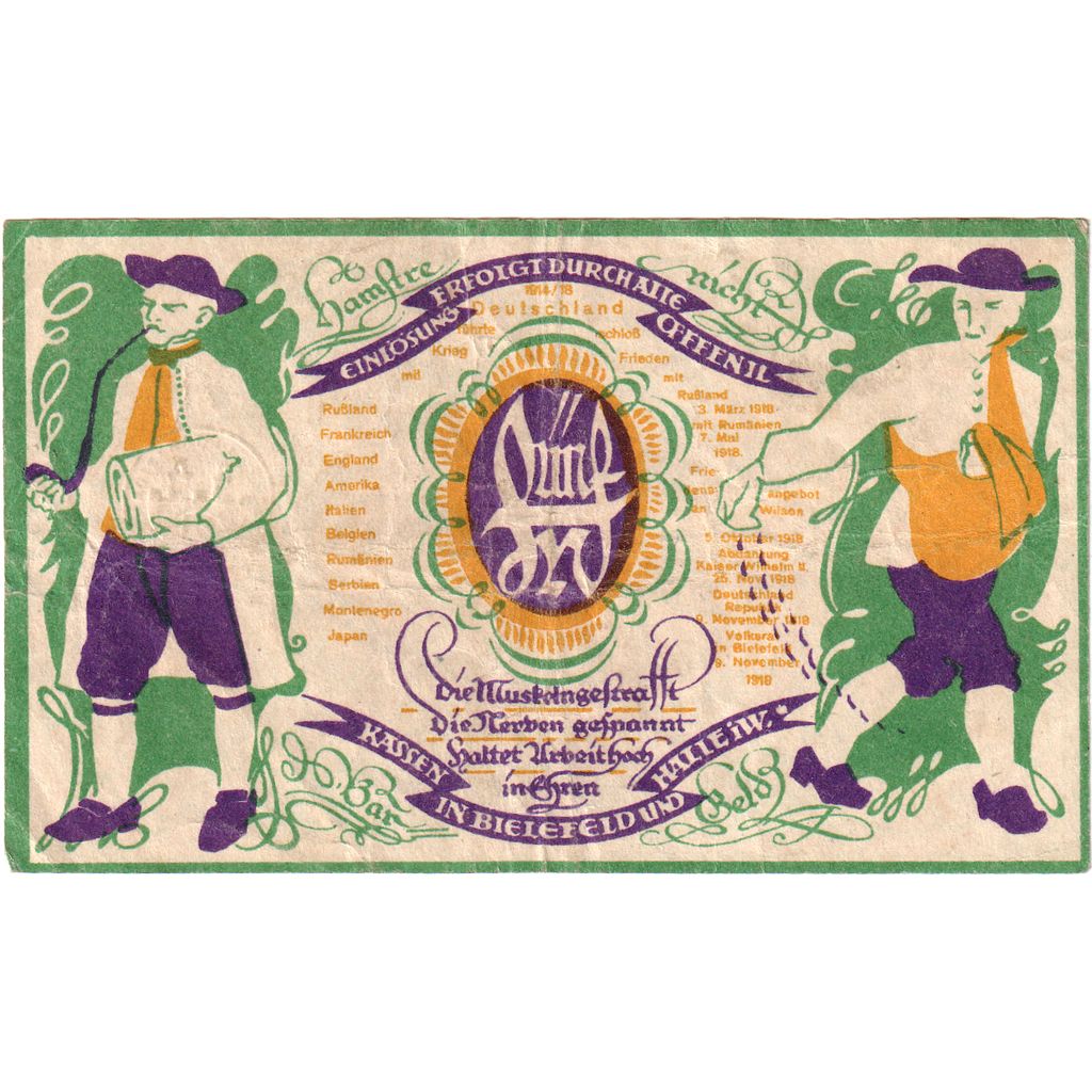 Germany, Bielefeld, 5 Mark, VF(20-25)