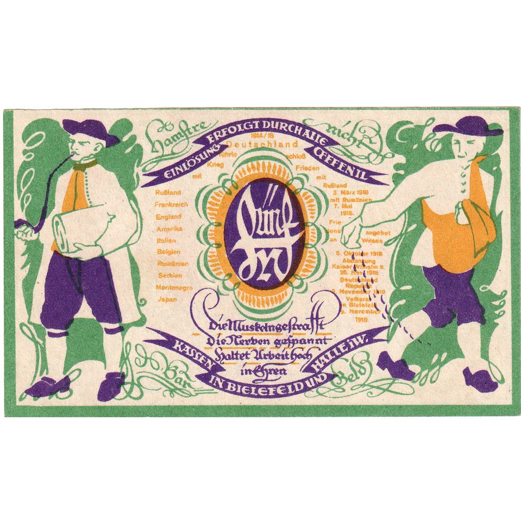 Germany, Bielefeld, 5 Mark, UNC(63)