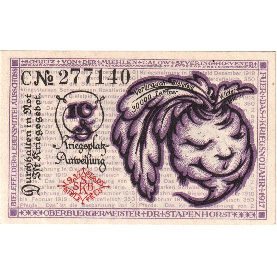 Germany, Bielefeld, 10 Pfennig, 1919-04-01, UNC(63)