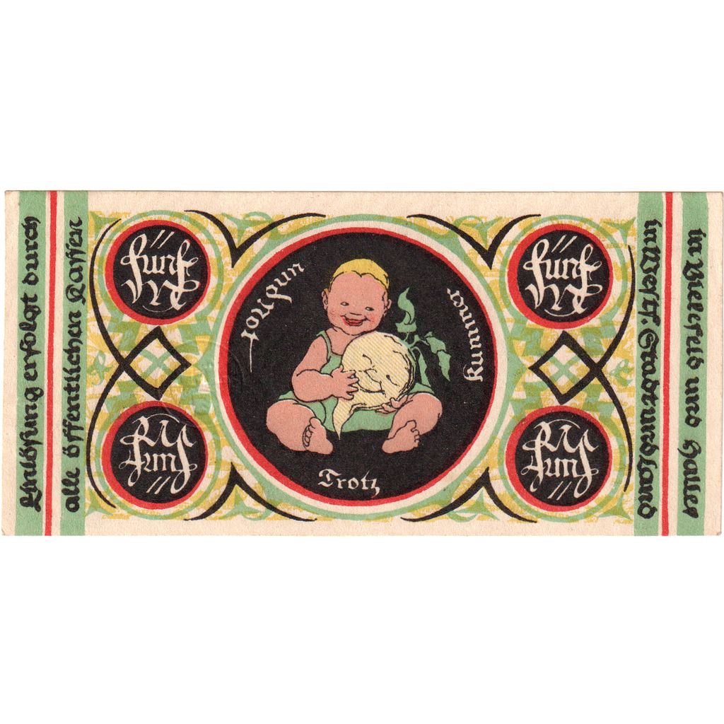 Germany, Bielefeld, 5 Mark, 1918-11-01, UNC(63)